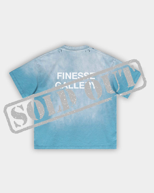 CAMISETA DESGASTADA OVERSIZE (AZUL)